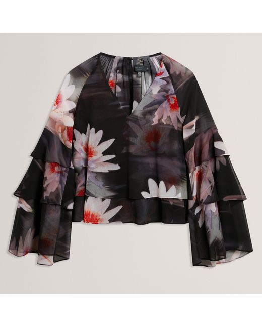 Ted Baker Black Long Sleeve Blouse