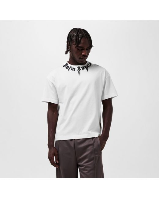Palm Angels White Oversized T-Shirt for men