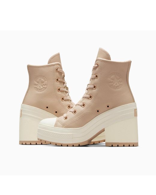 Converse Natural Adults Chuck 70 De Luxe Heel Platform Ankle Heeled Boots