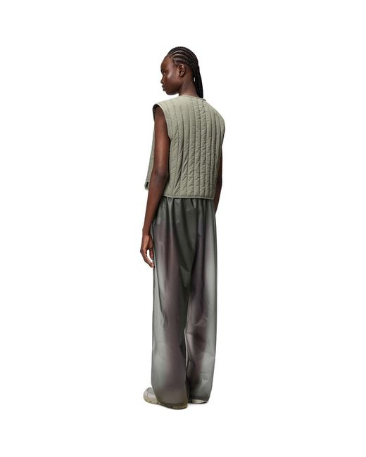Rains Green Banja Water Resistant Sleeveless Cropped Gilet