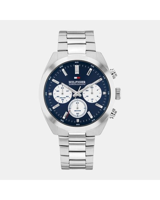 Tommy Hilfiger Blue Hudson Stainless Steel Chronograph Analogue Quartz Watch for men