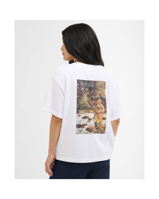 Barbour White Kirby Graphic T-Shirt