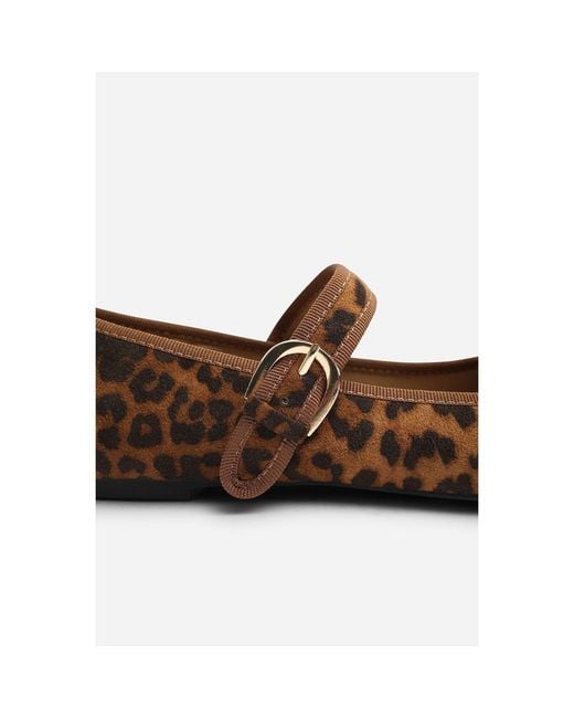 Where's That From Blue Where's Mary Jane Ballet Flats With Buckle Detail
