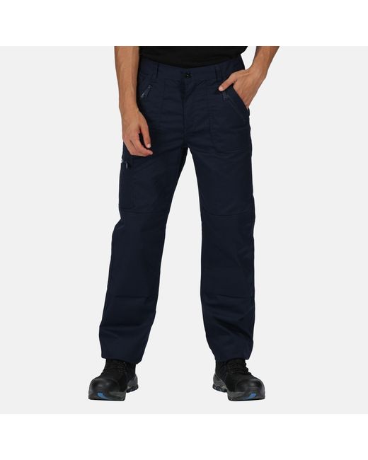 Regatta Blue Pro Action Workwear Trousers (Regular Leg) for men
