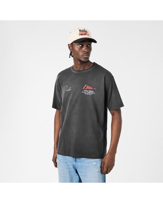 Duke & Dexter Black Oversized T-Shirt for men