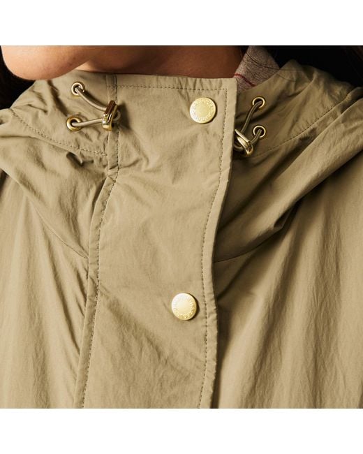 Barbour Natural Naboo Funnel Neck Long Sleeve Showerproof Rain Anorak