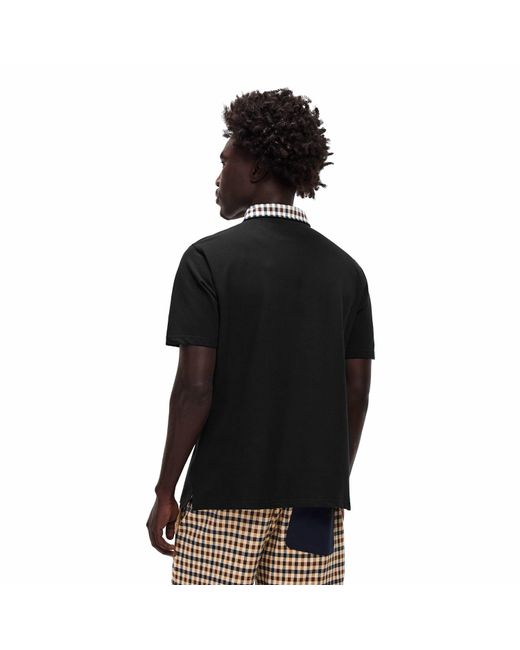 Aquascutum Black Short Sleeve Polo Shirt for men