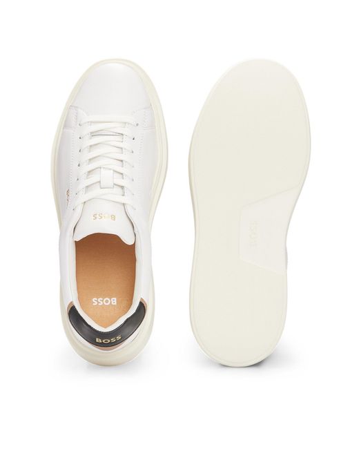 Boss White Amber Runners Low-Top Trainers