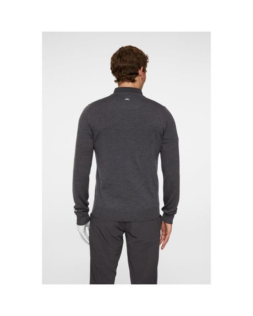 J.Lindeberg Gray Junior.Lind Lymn Knitted Crew Neck Jumper for men