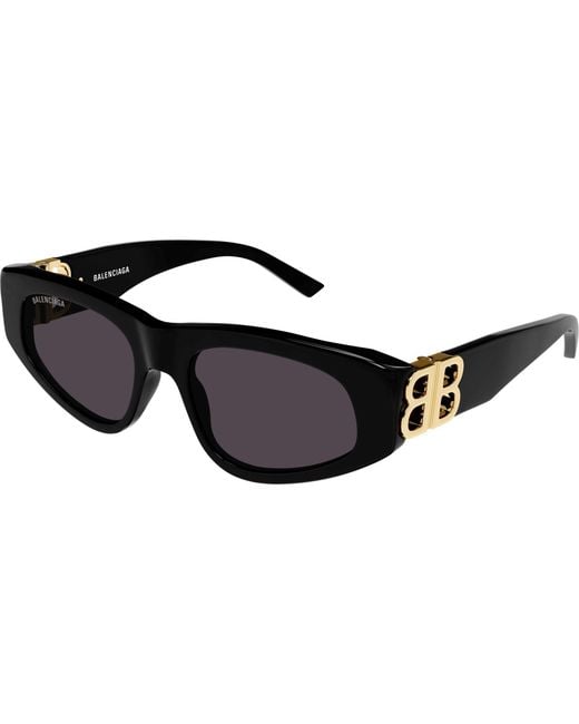 Balenciaga Black Rectangle Sunglasses