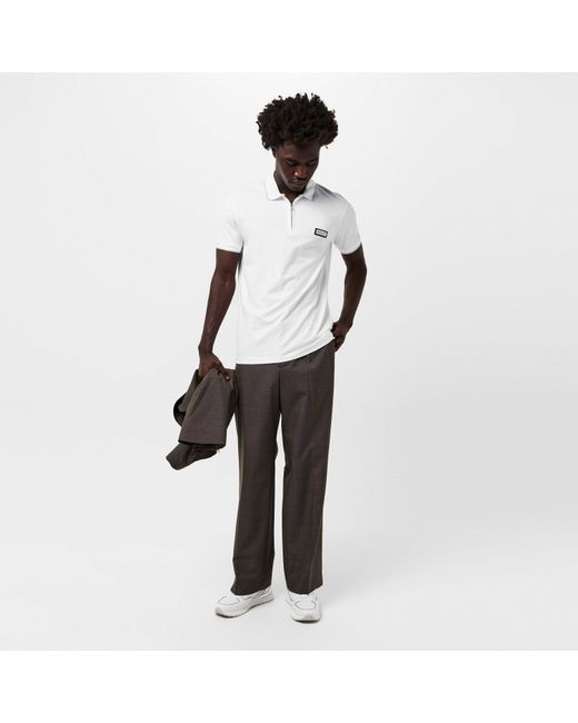 Mallet White Breathable Soft-Touch Short Sleeve Polo Shirt for men