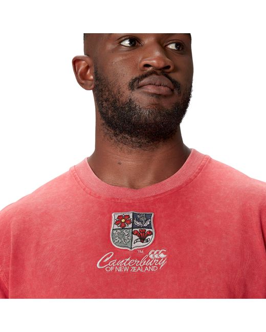 Canterbury Red British & Irish Lions Heritage T-Shirt 2025 for men