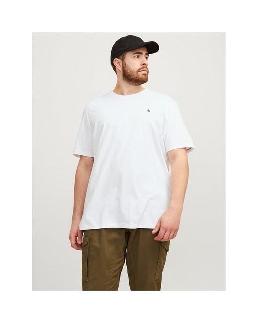 Jack & Jones White Paulos T-shirt Plus Size for men