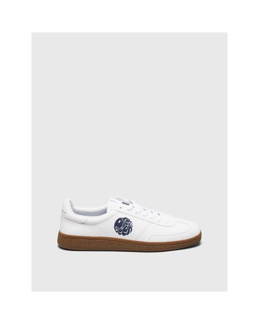 Pretty Green White Low-Top Trainers for men