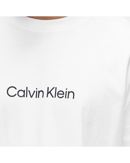 Calvin Klein White Sslogo Crew T-Shirt for men