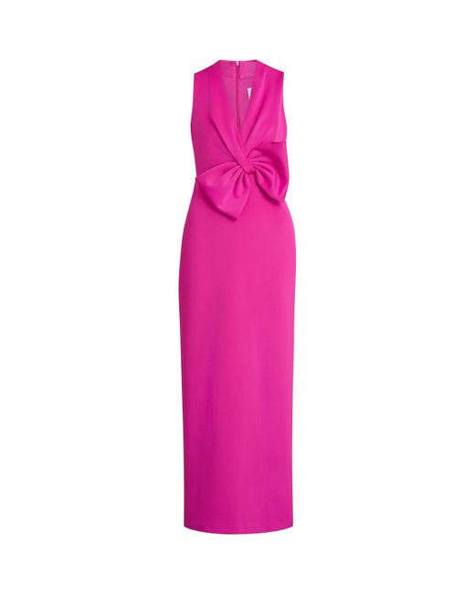 Gina Bacconi Pink Sienna Maxi Dress With Bow Detail