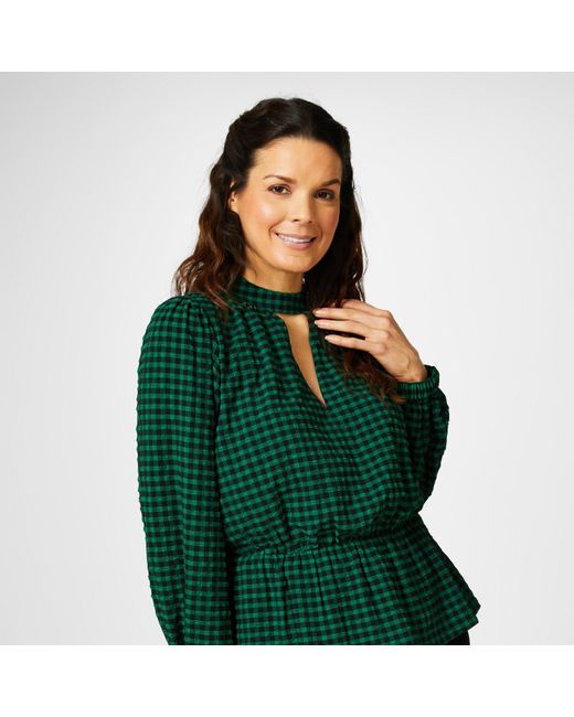 Biba Green Textured Blouse