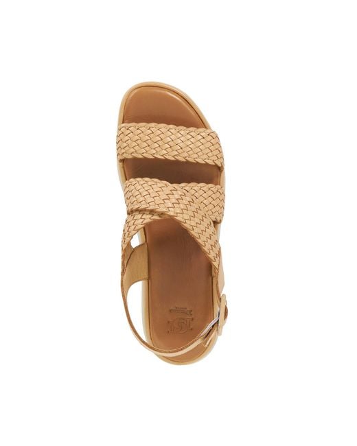 Dune Natural Lorro Open-Toe Leather Flat Sandals