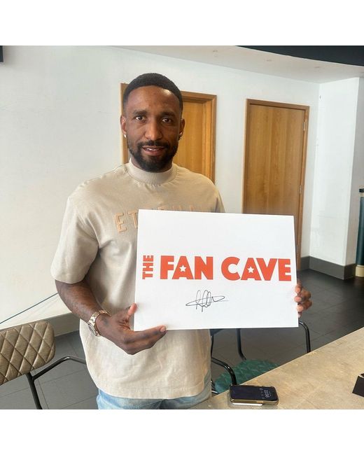 The Fan Cave Blue Jermain Defoe Signed Rangers Shirt Premium Frame