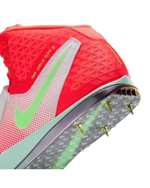 Nike Red Zoom Javelin Elite 3 Mid Top Sneakers for men