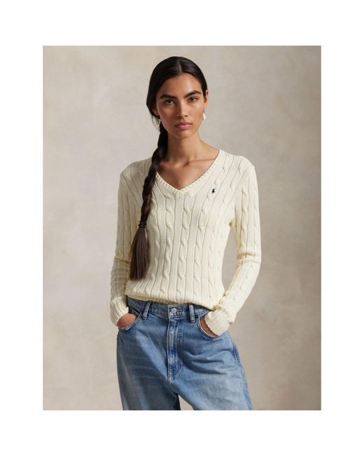 Polo Ralph Lauren White Kimberly V Knit
