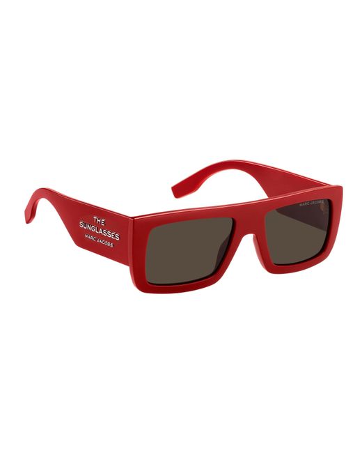 Marc Jacobs Red Rec Flat Top Sunglasses