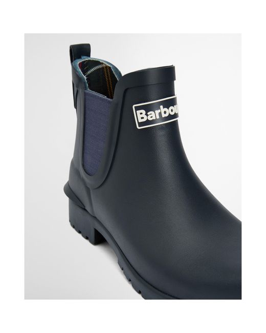 Barbour Blue Wilton Chelsea Wellington Boots