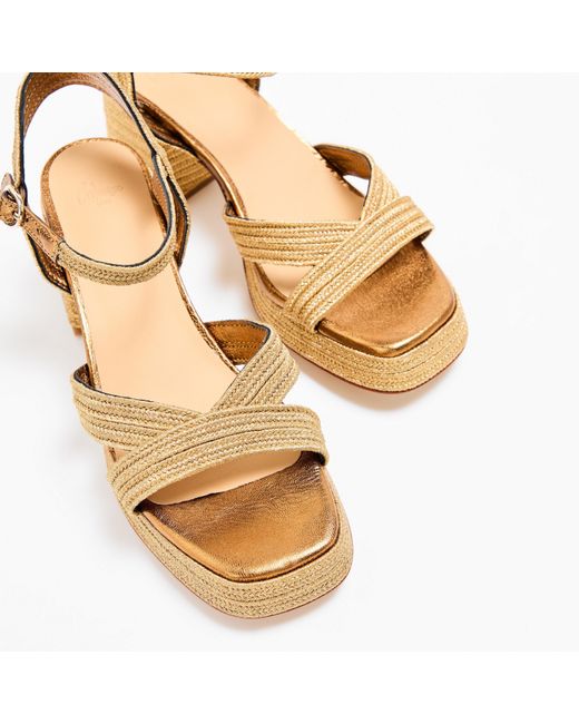 Castaner Metallic Heeled Sandals