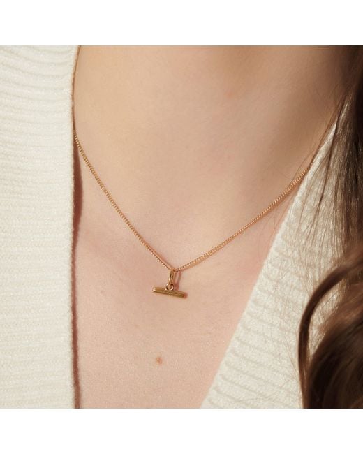 Rachel Jackson Metallic Mini Tbar Nl Pendant Necklace