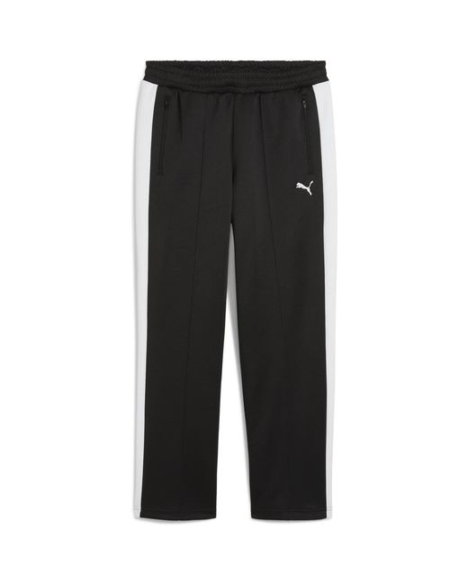 PUMA Black Always On Relaxed Straight Open Hem Woven Tracksuit Joggers for men