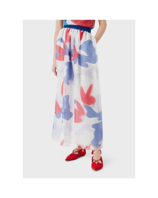 Emporio Armani Blue Maxi Skirt