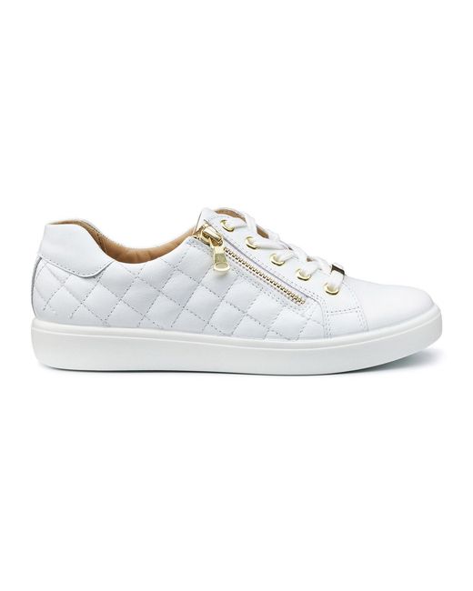 Hotter White Wonder Trainers Wide Fit