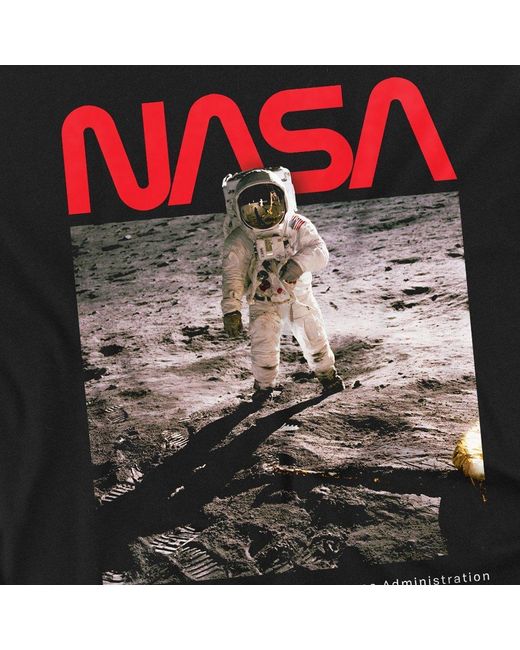 NASA Black Aldrin Cotton T-Shirt for men