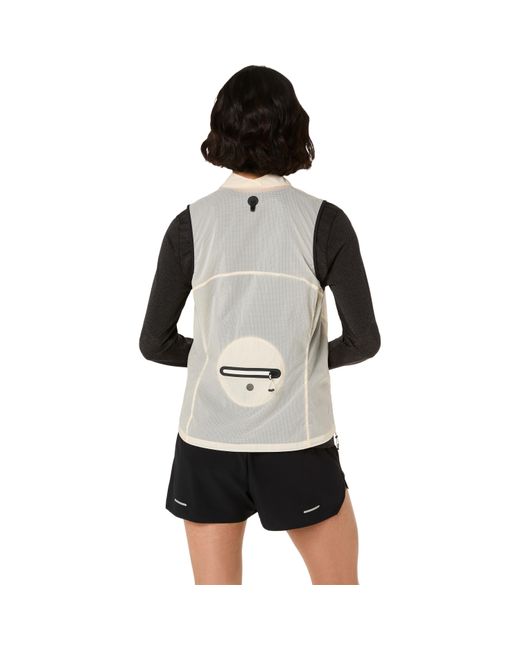Asics Black Metarun Packable Performance Running Gilet
