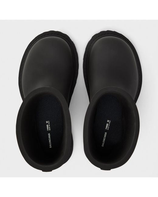 Balenciaga Blue Minimalist Flat Ankle Boots