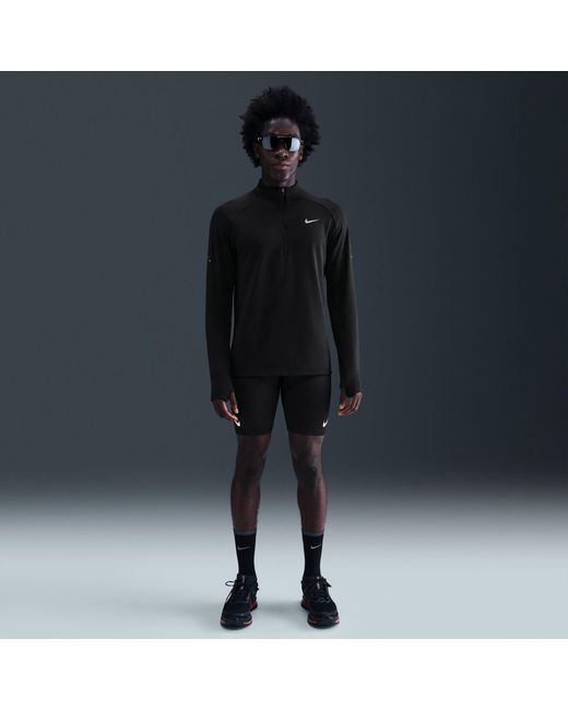 Nike Black Winter Run Half Zip Long Sleeve Running Top for men