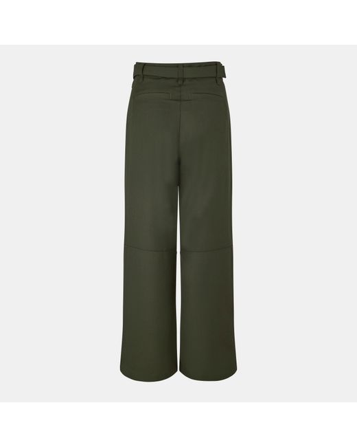 AMI Green Wide Leg Trousers