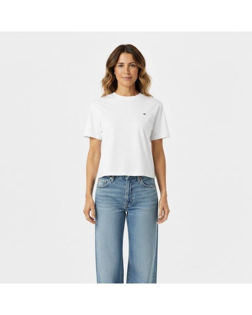 Tommy Hilfiger White Boxy Interl T-Shirt