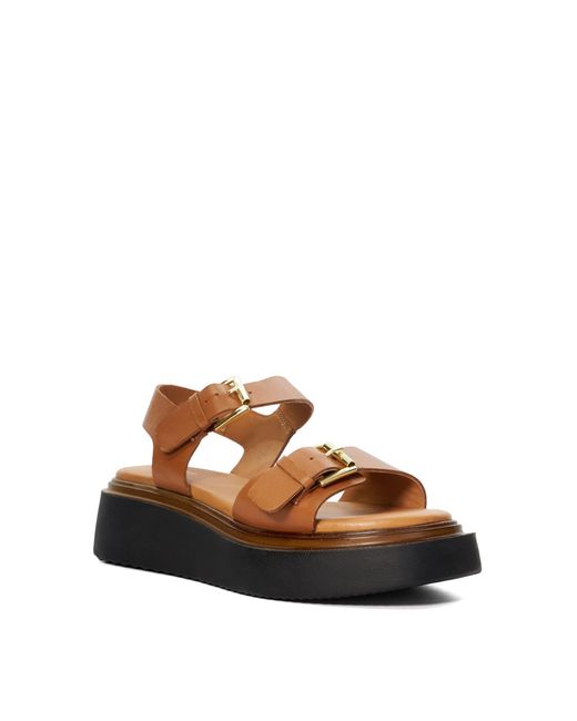 Dune Brown Lowdown Sandal