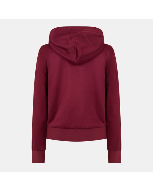Calvin Klein Red French Terry Zipped Tracksuit Top