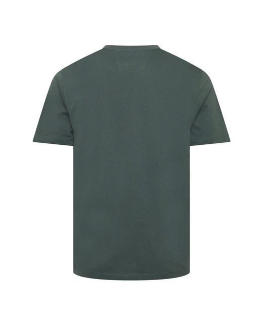 C P Company Green 30/1 Jersey Vertical Logo T-Shirt for men