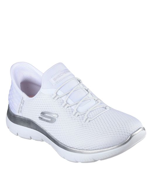 Skechers White Slip-Ins: Summits