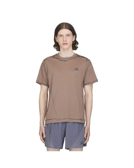 Adidas Brown Running Unitefit T-Shirt for men