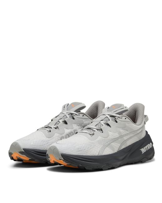 PUMA White Fast Trac Nitro Off-Road Trail Running Shoes for men