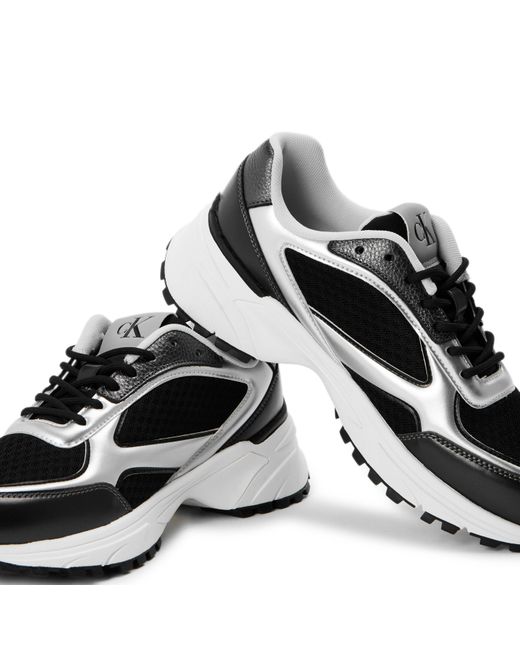 Calvin Klein Black Ck L Hike Runner Chunky Trainers