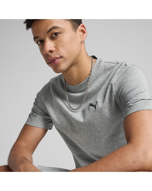 PUMA Gray Regular Fit T-Shirt for men