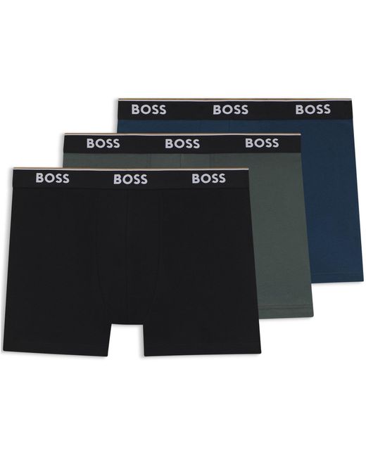 Boss Black Bodywear 3 Pack Boxer Briefs With Logo Detail for men