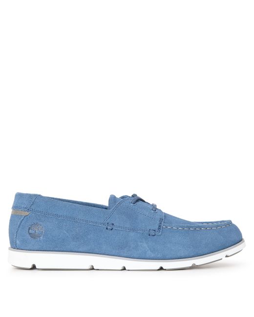 Timberland Blue Grafton Bay Lace Up Dark Boat Shoes for men