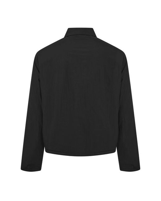 AMI Black Ami De Coeur Padded Water-Repellent Long Sleeve Overshirt for men