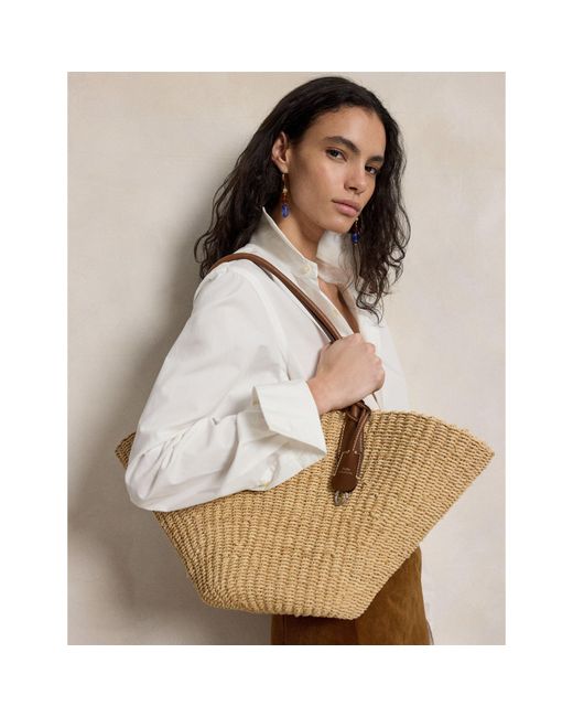 Polo Ralph Lauren Brown Straw Bag